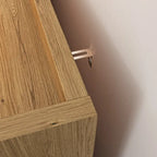 Commode en bois à tiroirs larges, naturelle, 4 tiroirs, simple