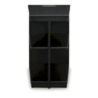 Table d'appoint contemporaine noire avec 2 étagères et chargement USB