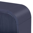 Meuble blanc/bleu marine/noir et or avec étagères réglables — Usage 1 personne