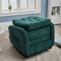 Fauteuil d'appoint à oreilles haut de dossier vert antique, une place