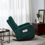 Fauteuil d'appoint à oreilles haut de dossier vert antique, une place