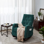 Fauteuil d'appoint à oreilles haut de dossier vert antique, une place