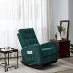 Fauteuil d'appoint à oreilles haut de dossier vert antique, une place