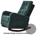 Fauteuil d'appoint à oreilles haut de dossier vert antique, une place