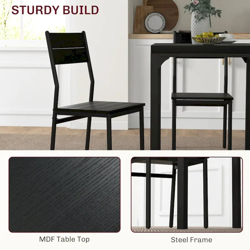 Ensemble de table à manger 3 pièces pour 2 personnes, hauteur comptoir, marron rustique