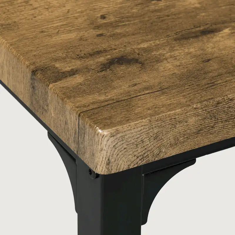 Ensemble de table à manger 3 pièces pour 2 personnes, hauteur comptoir, marron rustique