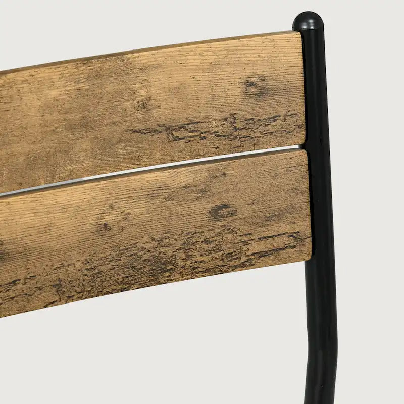 Ensemble de table à manger 3 pièces pour 2 personnes, hauteur comptoir, marron rustique